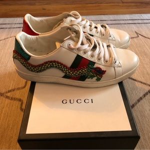 Gucci Ace Embroidered Dragon Sneakers